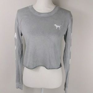 PINK Victoria’s Secret Long Sleeve CROP TOP
